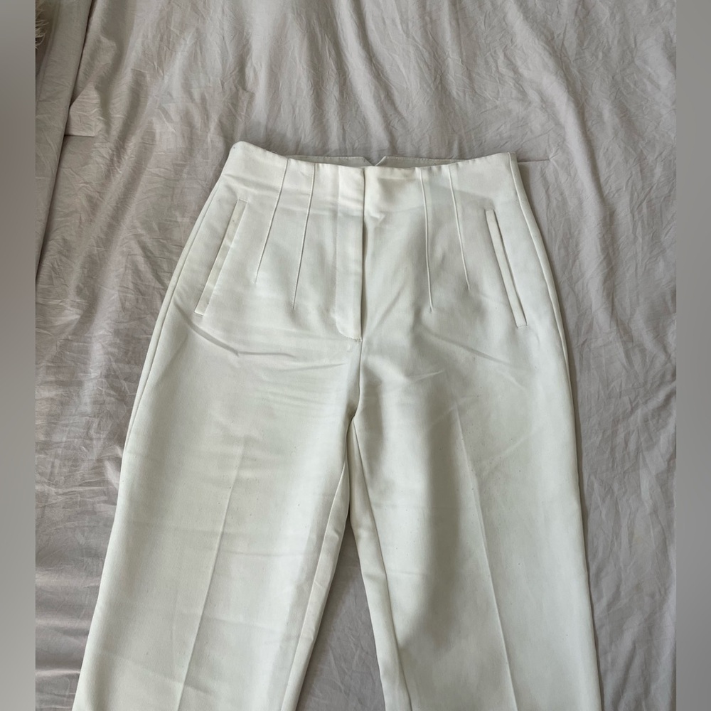 Zara White trousers; size M